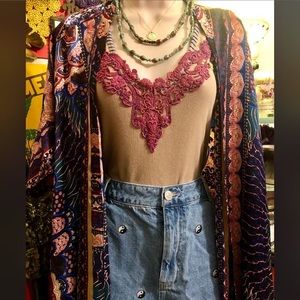 Free People Tan Filigree 💐 Tank Top